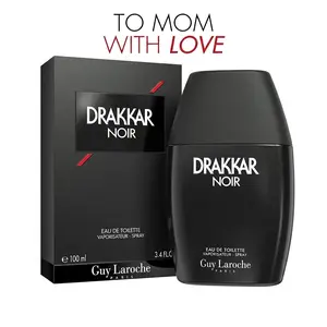 Guy Laroche Drakkar Noir 3.4 oz Eau de Toilette Spray Citrus Spicy Woody Musk  for Men  Long-Lasting Masculine,Holiday Gift