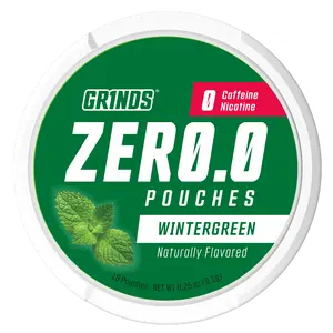 Grinds Wintergreen ZERØ.Ø Pouches | Nicotine Free Pouches | Zero Sugar Zero Calories | Alternative Pouch | Nicotine Replacement Pouch | Wintergreen Pouches