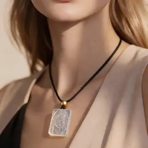 Z-OATH | White Jadeite Elder Thing Pendant - Ancient One Necklace, Cthulhu Mythos Occult Jewelry
