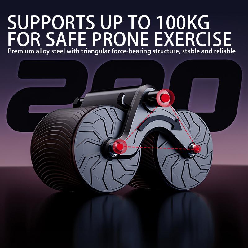 Eco-Friendly Abdominal Exercise Roller with Timer and Kneeling Pad - Classic Ab Training Gym Equipment for At-Home Core, Abdominal Crunch & Roller Ab Training Workouts