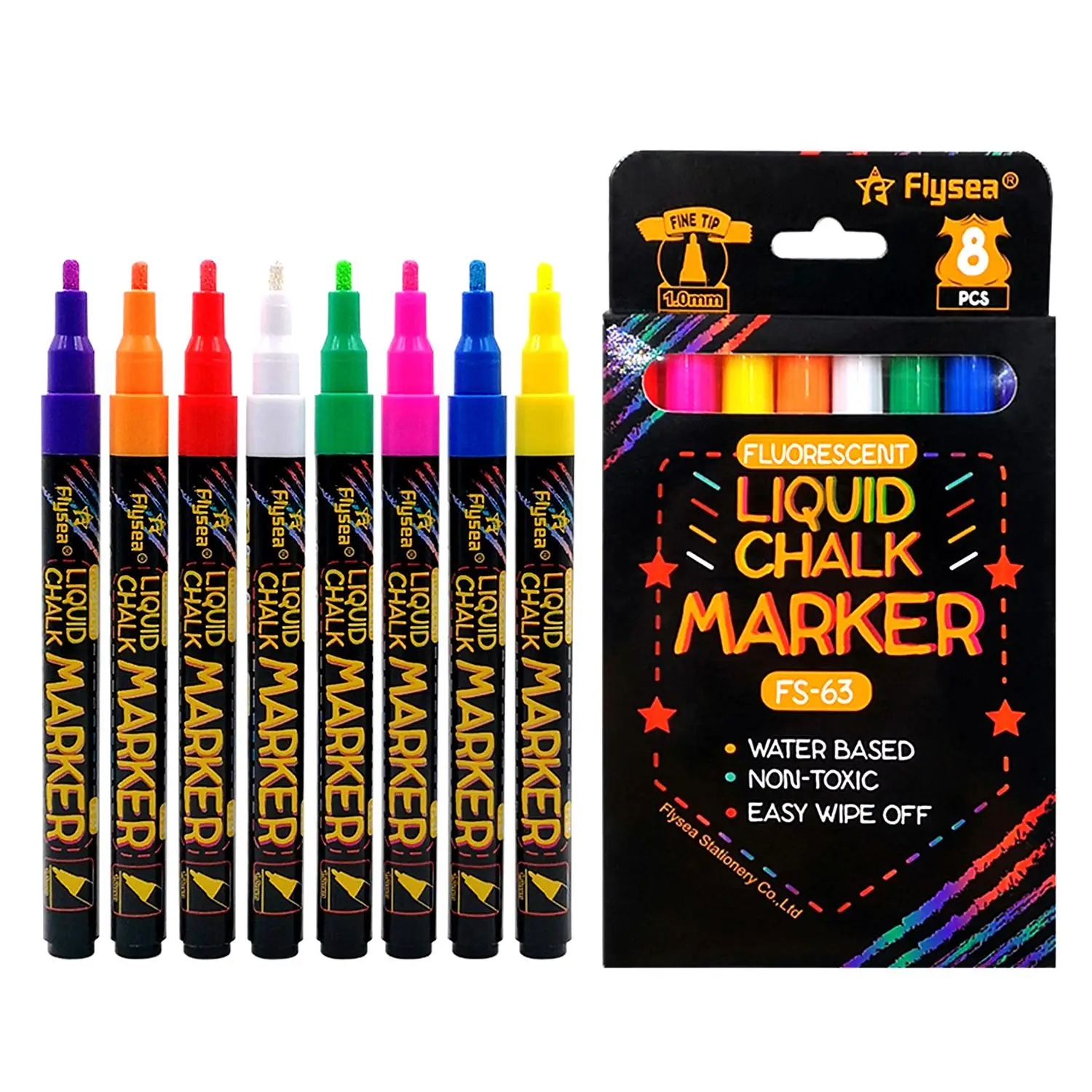 Liquid Chalk Marker Pen, 8/12pcs Washable & Dry Erase Marker Pen, Multi-purpose Markers for Chalkboard, Whiteboard, Glass Window, Summer Gifts