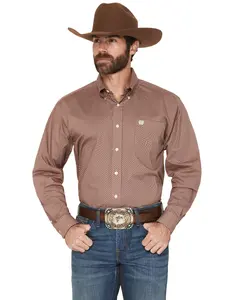 Cinch Men's Geo Print Long Sleeve Button-Down Stretch Western Shirt - Mtw1106017