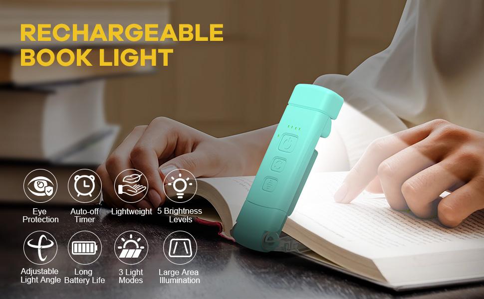 BIAT Rechargeable Book Lights for Reading At Night, Portable Reading Lights for Books in Bed, Reading Lamp with Timer, Clip-on Led Bookmark Light with 3 Amber Colors & 5 Brightness, Gifts for Book Lovers BIAT Rechargeable Book Lights for Reading At Night, Portable Reading Lights for Books in Bed, Reading Lamp with Timer, Clip-on Led Bookmark Light with 3 Amber Colors & 5 Brightness, Gifts for Book Lovers
