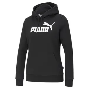 PUMA Womens Essentials Logo Hoodie Casual Outerwear Casual Hoodie - Black