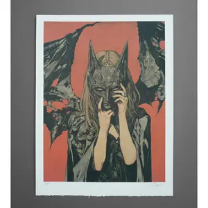 Her Bat Mask - Print