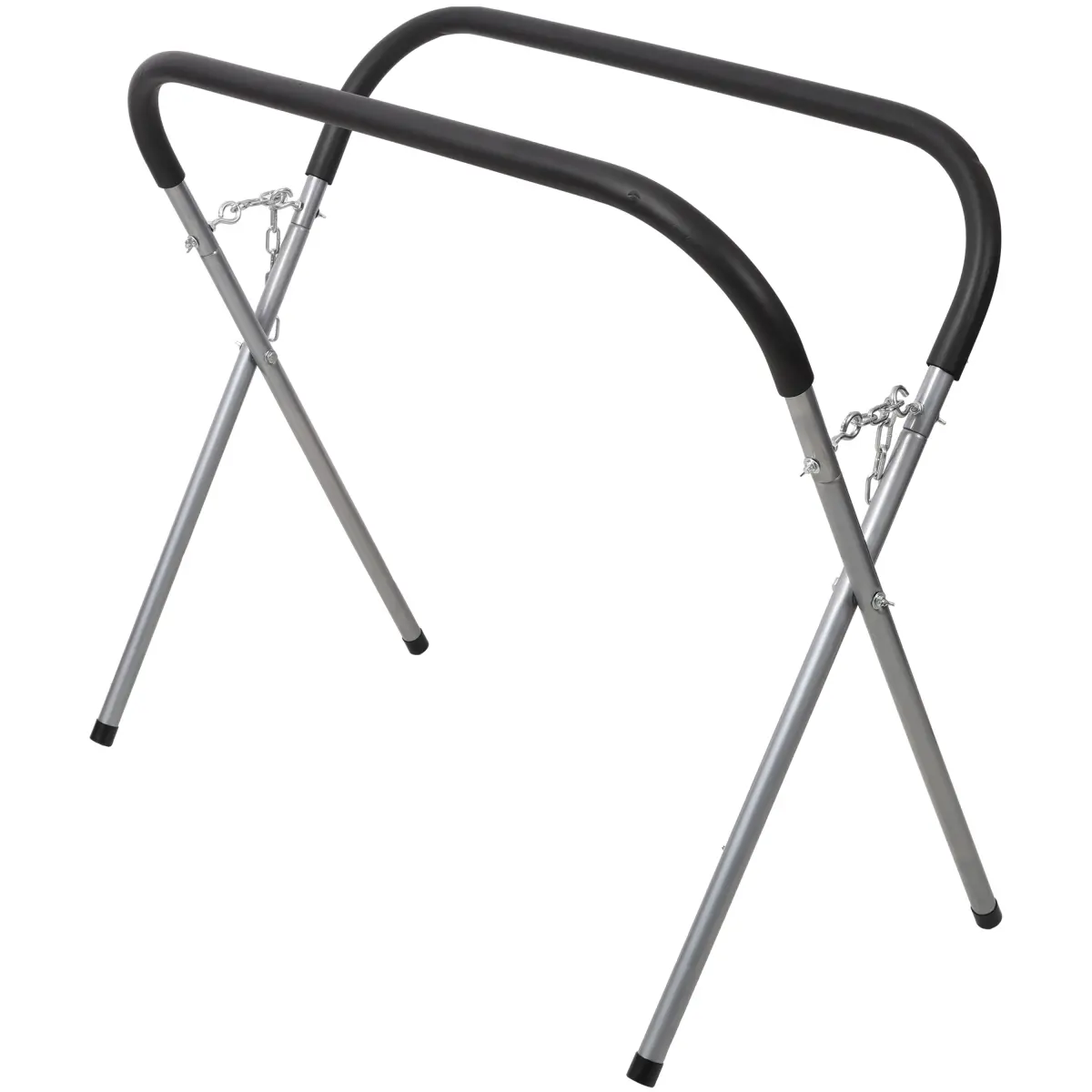 Heavy-Duty Work Stand, Durable Foldable Steel Frame with 750 lb Capacity and Adjustable Height, for Auto Body Painting and Finishing, Shops, Automotive Use, 750Lb, Tubular, Auto Repair