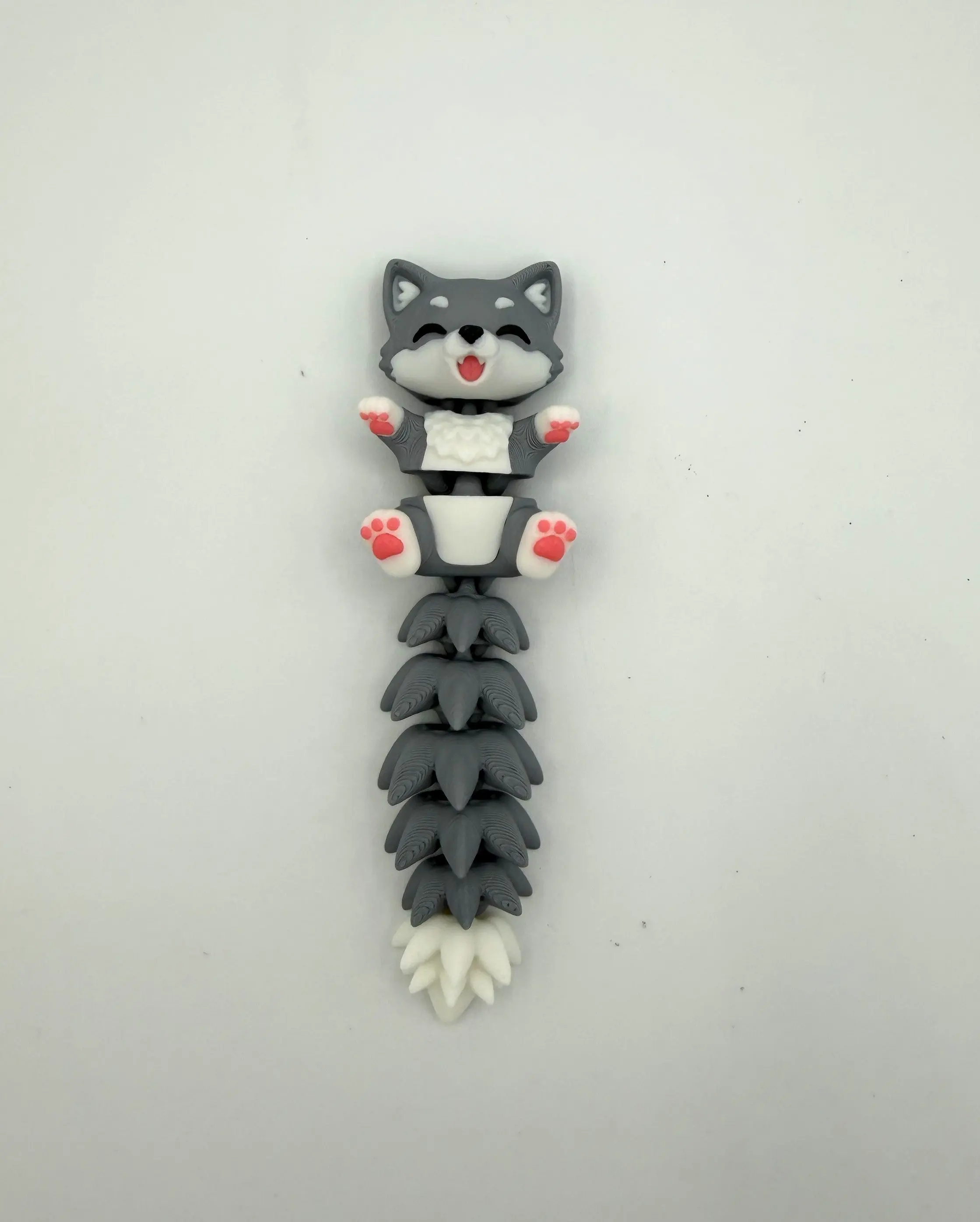 Fluffy Tails Cute Flexi Baby WOLF - Articulated Toy, Keychain