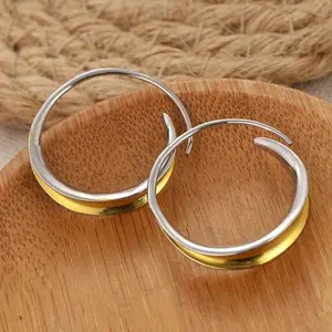 Sterling Silver Round Earrings, Minimalist Design, Lightweight & Bright, Modern Fashion, Unique Artistic Style, Perfect for Weddings, Parties, Holidays