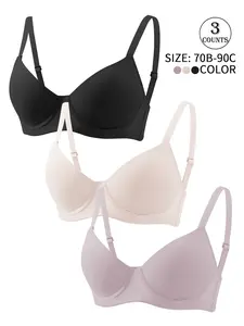 Support, Lift & Comfort: 3-Pack Solid Color Wireless Bra. Designed to prevent sagging with adjustable straps and a soft, supportive design that feels great and looks smooth under clothes. Don't miss this #TikTokShopFallDealsForYou!