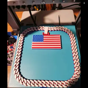 Custom 3D Printed "Turnover" Fan Chain - Oversized Cuban Link Necklace - Lightweight Game Day Spirit Gear - Multi-Color Personalized Pendant