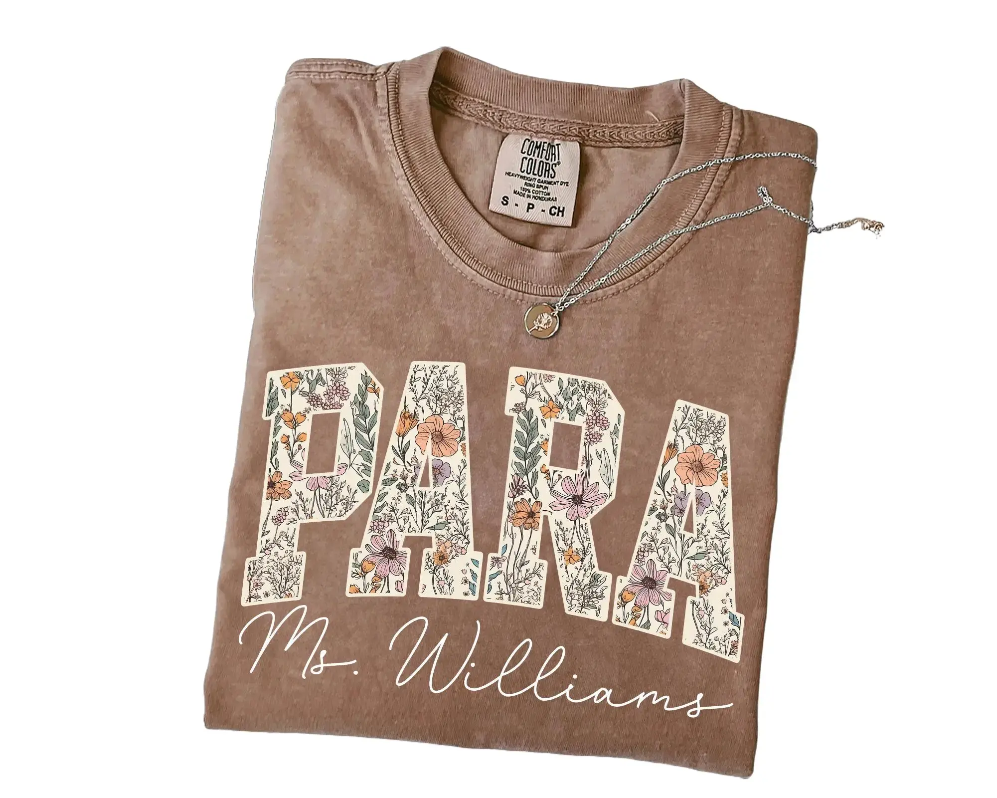 Custom Floral Paraprofessional Shirt, Comfort Colors Para Professional Shirt, Para professional Shirt, Teacher Aide Shirt, Para Team Gift