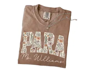 Custom Floral Paraprofessional Shirt, Comfort Colors Para Professional Shirt, Para professional Shirt, Teacher Aide Shirt, Para Team Gift