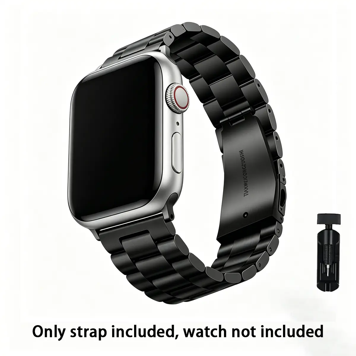 Stainless Steel Metal Band for Apple Watch 49mm 45mm 44mm 42mm 41mm 40mm 38mm, Luxury Business Replacement Strap for iWatch Series Ultra/9/8/7/6/5/4/3/2/1/SE, Adjustable Link Bracelet for Men Women