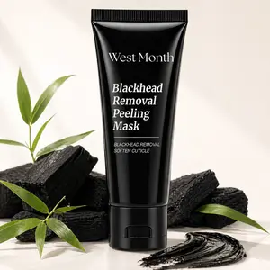 Blackhead peel-off mask, bamboo charcoal mask, pore-refining mask, deep cleansing mask, suitable for nose and entire face, gently exfoliates, leaving skin smooth. 60ml