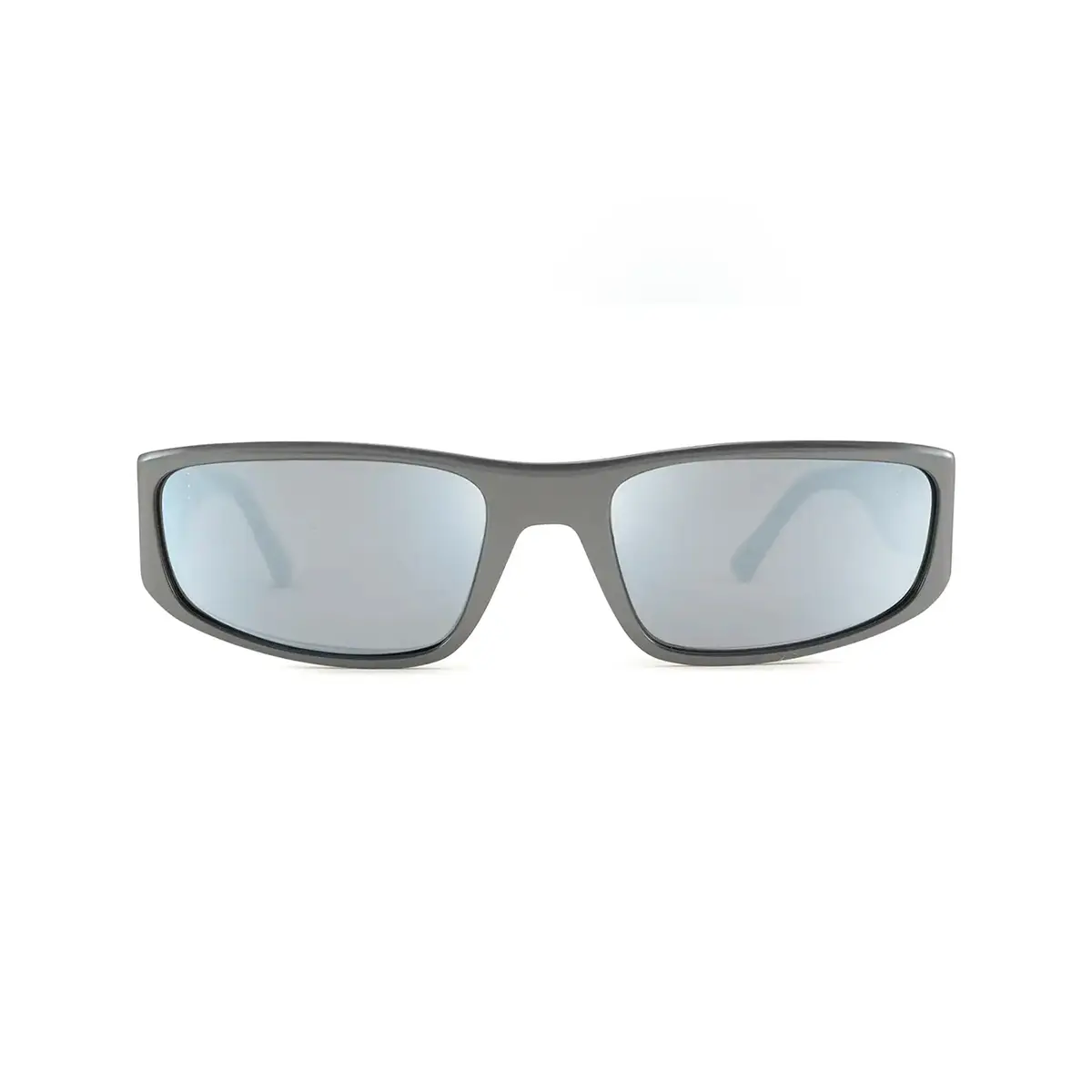 Infinit Venice Silver Smoke Mirror Rectangle Sunglasses, Gray