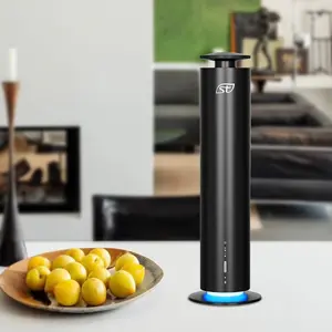 Optimal Hoilday Gift Choice Basic Model Black & Silver 120ml Capacity Elegant Wireless Scent Diffuser Machine for Home Aromatherapy Attach 3 x 20ml Hotel Inspired Aroma Diffuser Oil