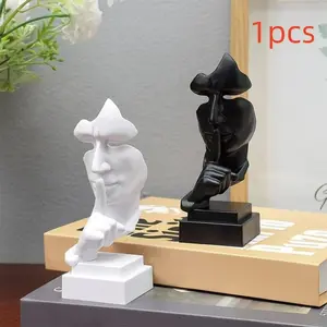 Modern Abstract Figure Sculpture Artistic Decorative Figurine, Plastic Injection Molded Art Piece, Office and Living Room Decoration, Home Decor Sculptures, Home Ornament