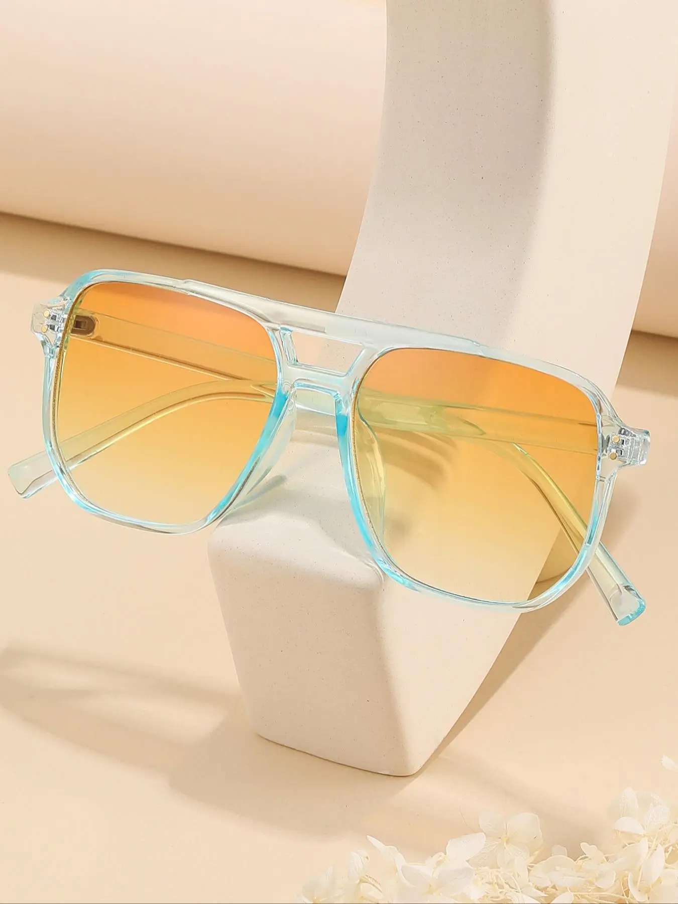 1 Pair Simple Glasses For Everyday Use, Summer Square Frame  display picture 3