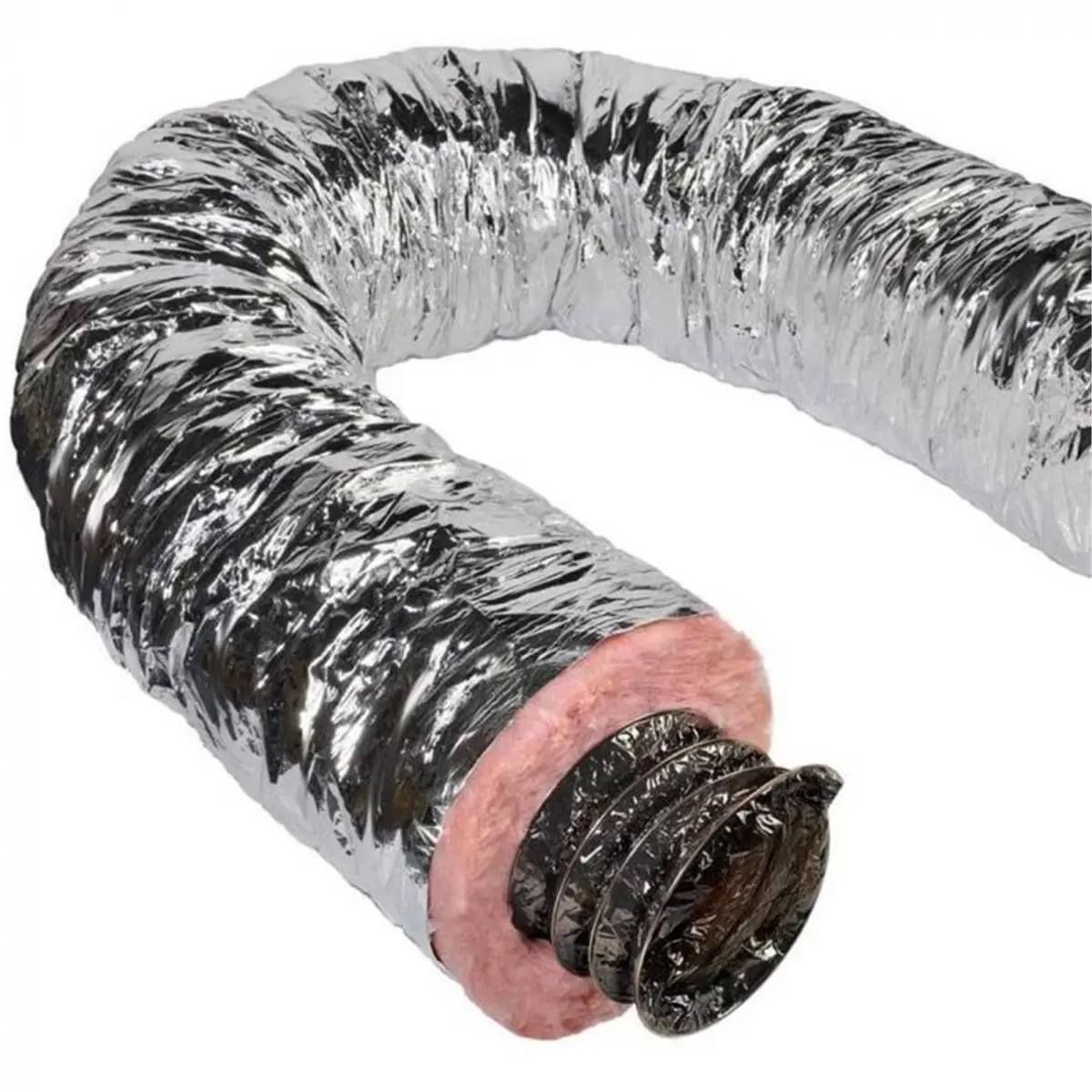212 MAIN Majestic 4-in. Insulated Flexible Duct - Outdoor-Use Flexible Tube, 2-Section Design with Long-Term Durability