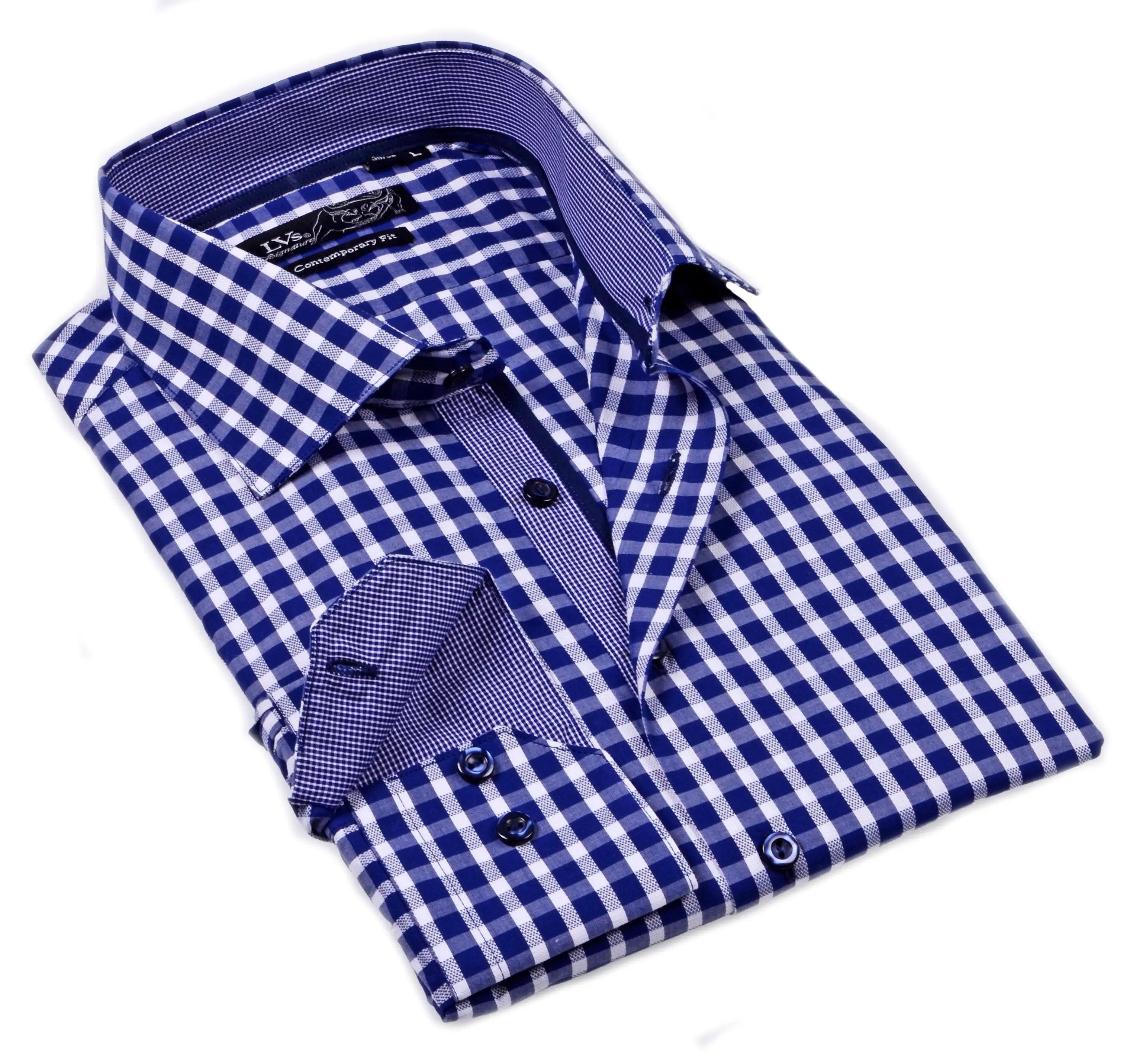 Men's Big & Tall Top, Menswear Shirt with Contrast Details - Blazer-Style, Office-Casual, Final Sale, Classic