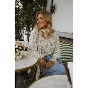 Ecru Polka Dot Clarissa Blouse