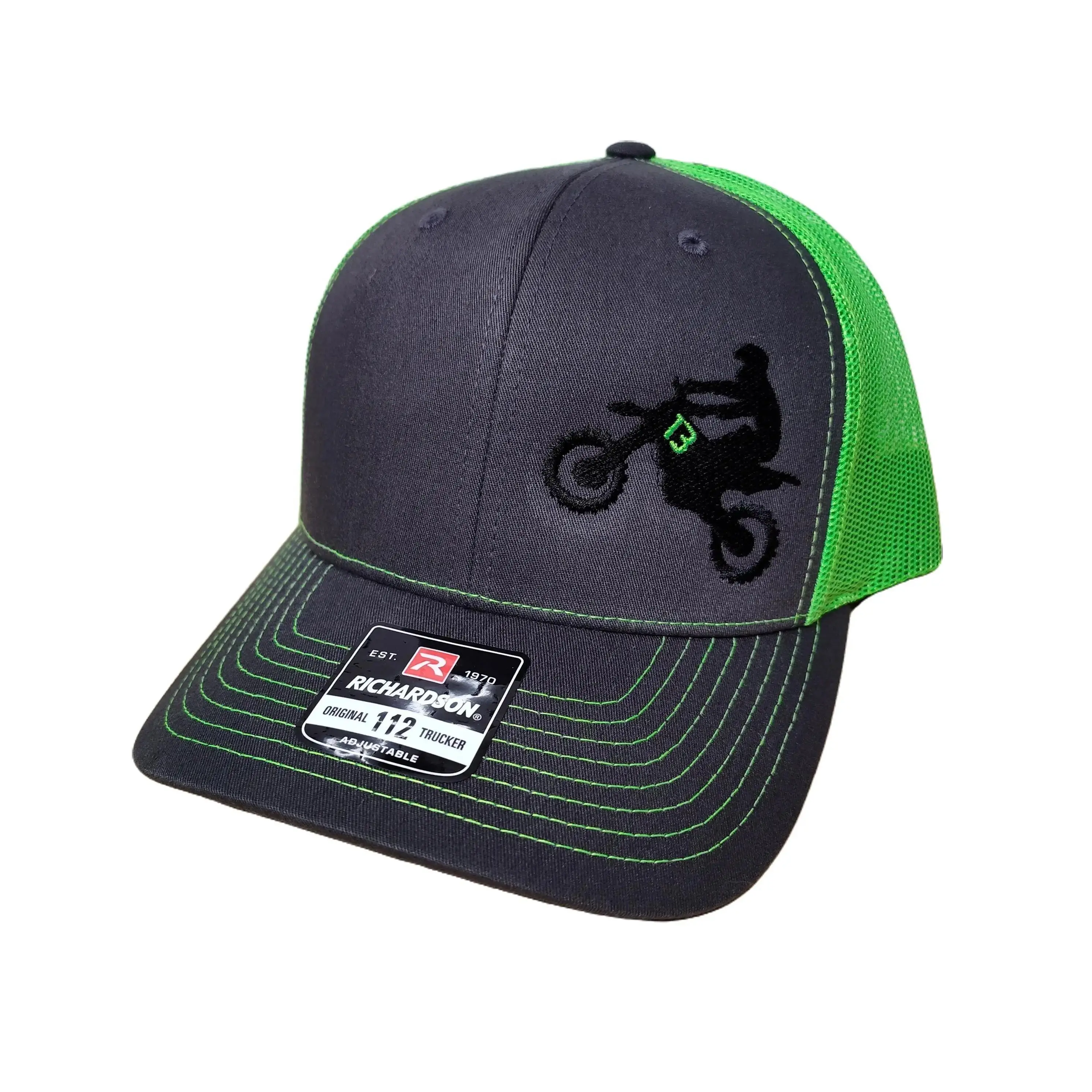 Custom Embroidered Dirtbike Silhouette Snapback Hat