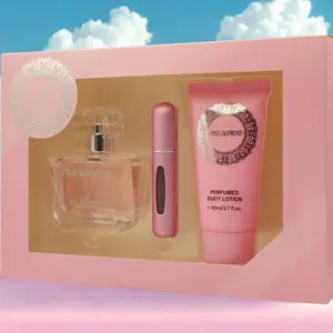 Pink Diamond Set - 3.4 oz Eau de Parfum, 0.6 oz Travel Spray, & 2.7 oz Perfumed Body Lotion - Ideal Gift for Women