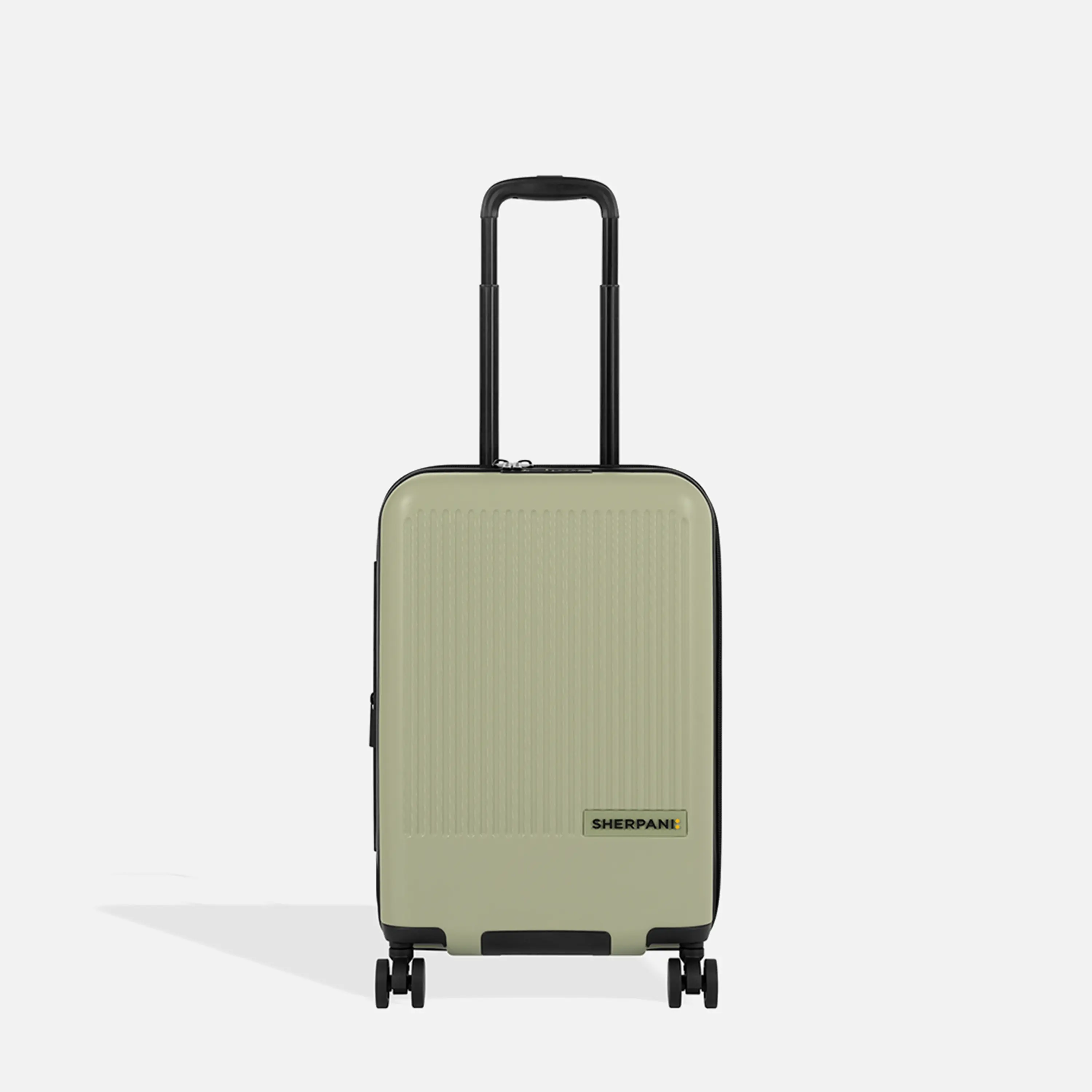 Meridian Hard Shell Carry On Travel Luggage - 22" Matcha Green, 14"x22"x9", Polycarbonate Build, Chip-Resistant, Crush-Proof, Zipper Closure, Interior Compression Straps, Expandable Size