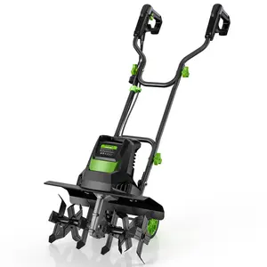 Electric Tiller for Gardening, 1800W 15A Garden Tiller Cultivator, 18" × 9" Rototiller with 24 Steel Tines, 400RPM Corded Tiller for Weeding, Gardening & Soil Cultivation, Summerwins