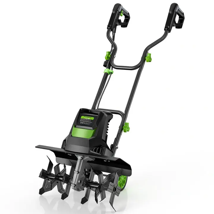 Electric Tiller for Gardening, 1800W 15A Garden Tiller Cultivator, 18" × 9" Rototiller with 24 Steel Tines, 400RPM Corded Tiller for Weeding, Gardening & Soil Cultivation, Summerwins