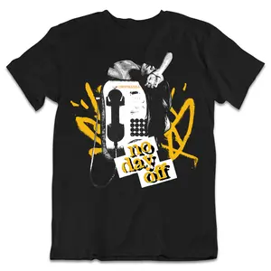 Tshirt match JD 6s Yellow Ochre DropSkizzle Unisex T-Shirt No Day Off Graphic Tee Fitted Cotton