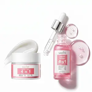 4-In-1 Nourishing Skincare Kit - Hydrating Facial Serum & Moisturizing Face Cream Bundle Infused With Hyaluronic Acid, Niacinamide, Vitamin C, Vitamin E - Deep Moisture, Texture Smoothing & Daily Nourishment For All Types