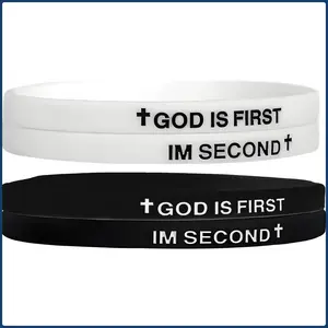 4 Pack- GOD IS FIRST IM SECOND BRACELET Inspirational Bible Verses Bracelet
