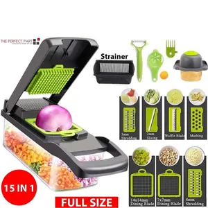 15-In-1 Vegetable Fruit Chopper Cutter Food Onion Veggie Dicer Slicer Kitchen