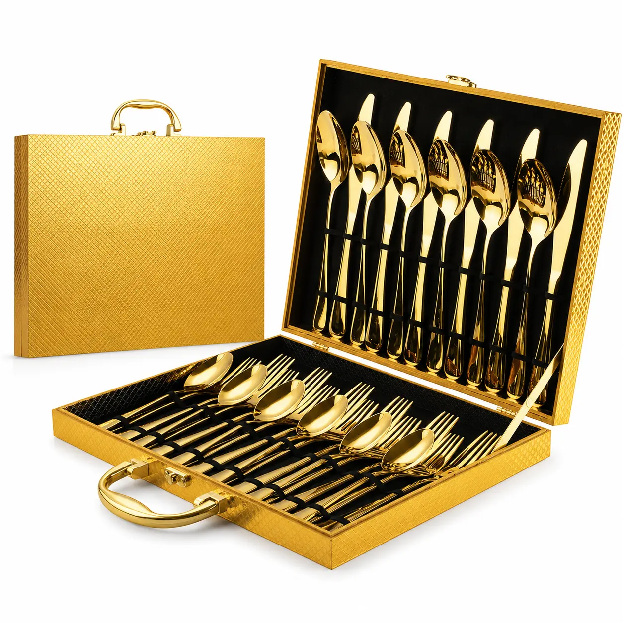 30-Piece Gold Silverware  for 6, Food-Grade Stainless Steel Flatware  with Gift Box, Mirror-Polished Heavy-Duty Cutlery, Dishwasher Safe for Home, Restaurant & Gifting  versatile porcelain dish party disposable  cutlery