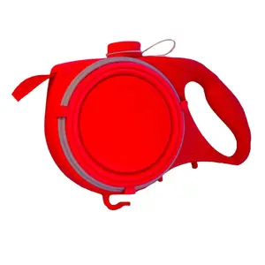 4-In-1 Durable Dog Leash Retractable Nylon Dog Leash with Water Bottle Bowl Extending Puppy Walking Running Leads Pet isfriday