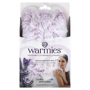 Warmies Microwavable Neck Wrap, Marshmallow Lavender, Relaxing Lavender, 1 Wrap