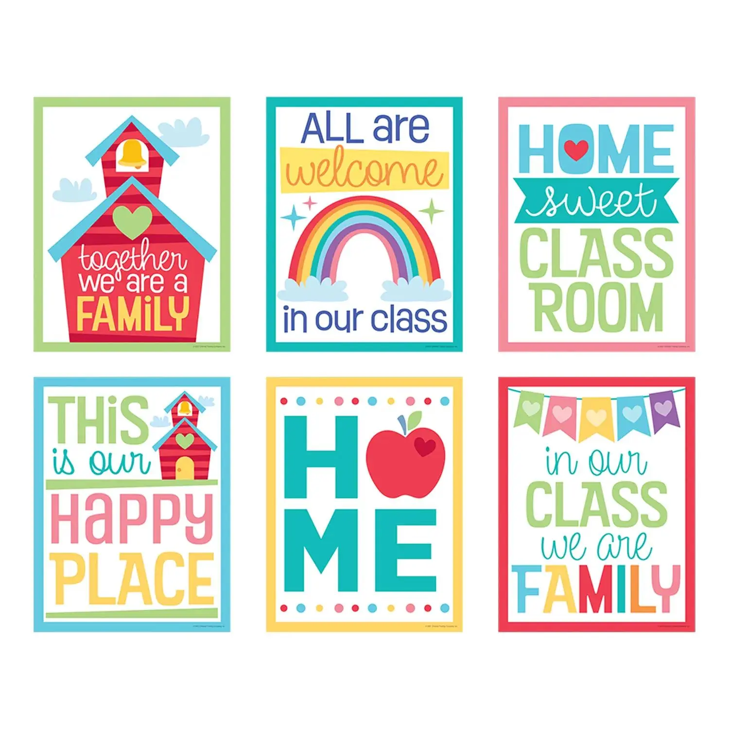 Better Together 6-Pc Poster Set, Colorful Wall Print Decor for Room