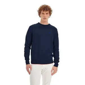 La Martina Blue Cotton Sweater