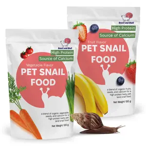 Snout and Shell Pet Snail Food - Tasty High-Protein, Calcium Blend for Snails, Easy Addition to Your Garden Snails Terrarium or Snail Habitat (Vegetables & Fruit)