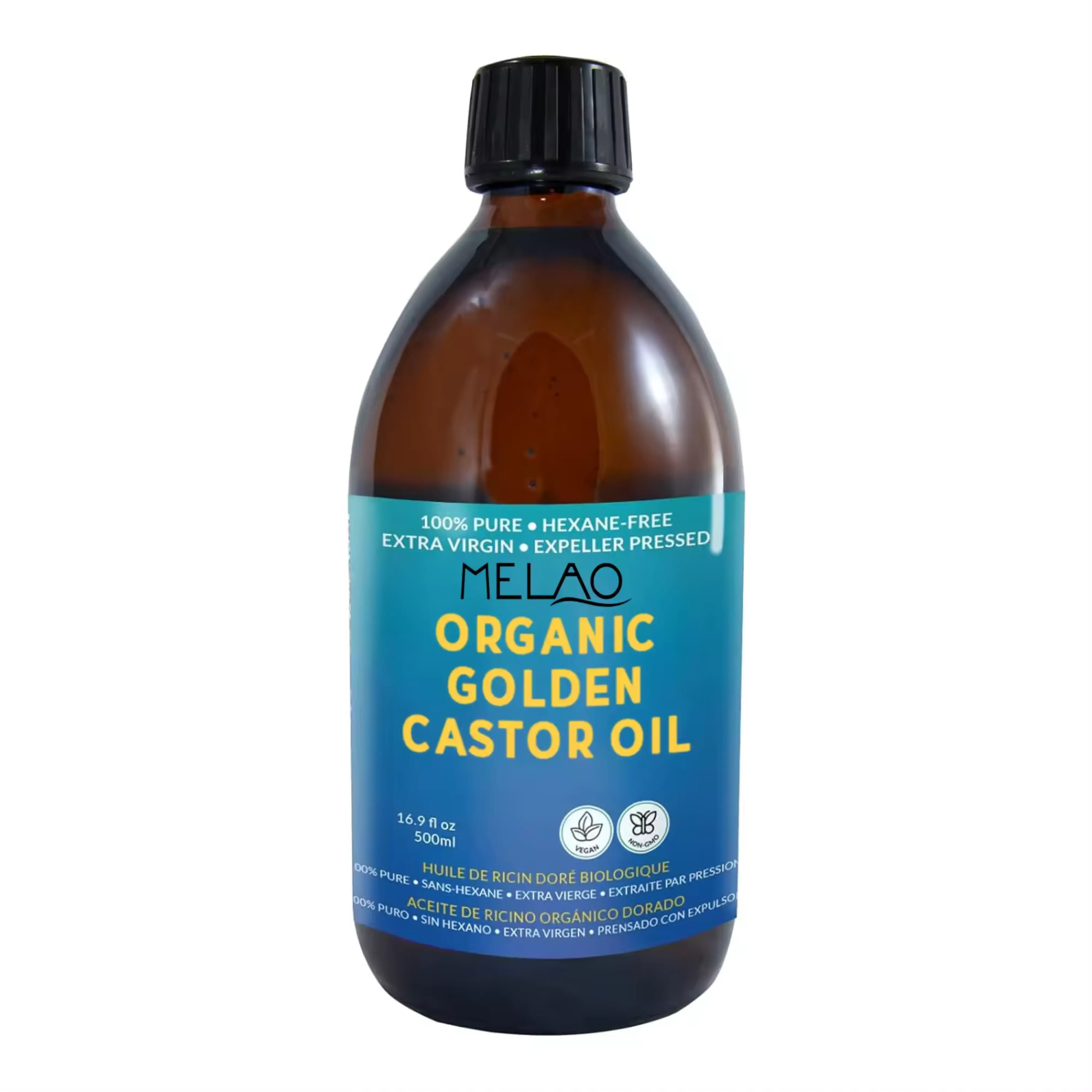 ORGANIC GOLDEN CAST0R OIL is a moisturizing and conditioning oil for skin, hair, and nails. Used for centuries as a beauty cabinet staple 16.9 oz, Haircare