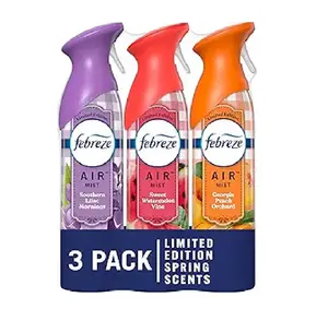 3 Count Air Mist Air Freshener Spray, Odor-Fighting Room Spray Aerosol Can, Refresh & Energize 8.8oz