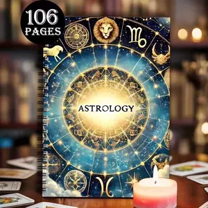 Astrology Theme Notebook Set, Electronic & Physical Learning Manual, Perfect for Mysticism Enthusiasts, Professional & Romantic Aesthetic