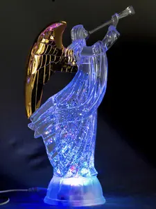 Dalax- Angel Statue Fairy Wings Home Decorative Figurine Faith Hope Love Peace Guardian Angel Ornaments Snow Globe Gift Ornaments Decorations