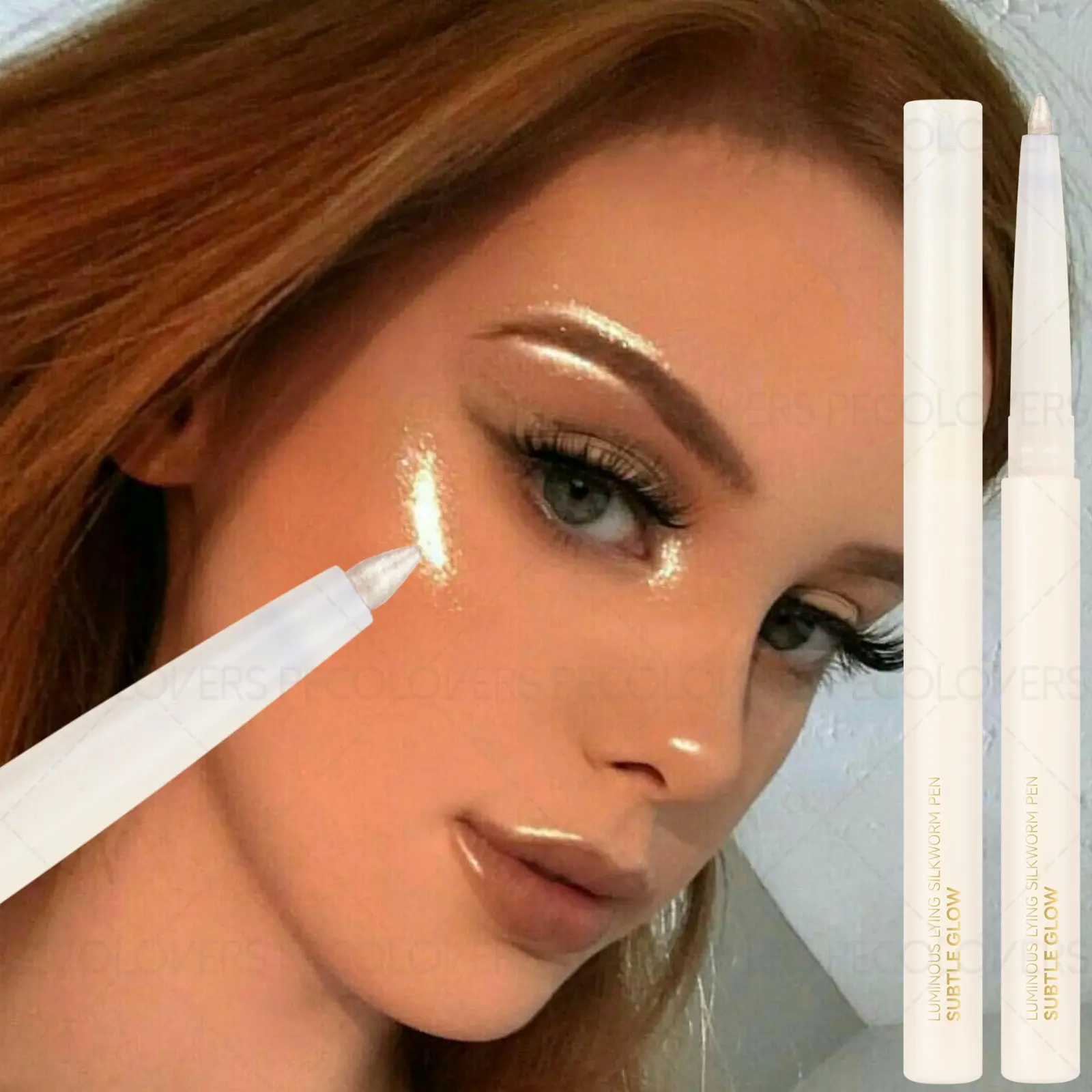 1PC Pearlescent Matte Eye Highlighter, Brightens Eye Contour, Shimmery Pearlescent Eye Shadow Pen, Soft Texture, High Color Development, Multi-color Selection, Highly Pigmented Shades, Suitable for Music Festival Wedding Parties, Cream Shadow Stick