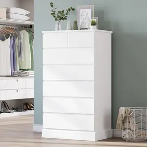 Hasuit | 51.8 Inch Tall Dresser with 7 Drawers High Chest of Drawers Storage Organizer for Closet Modern Taller Clothes Storage Tower with Ample Storage Space