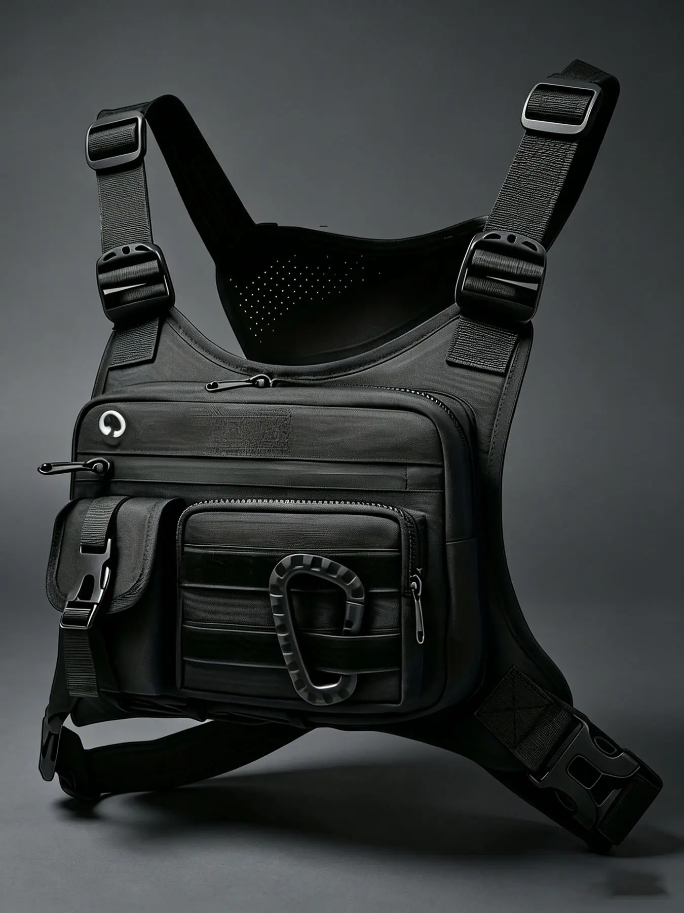 Unisex Stadium Approved Chest Bag, Adjustable Active Outdoor Sports Gear Vest Pack for Concerts & Sporting Events, Compact Hands-Free Sling Pouch for Men & Women