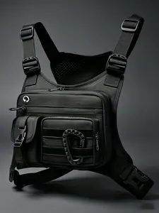 Unisex Stadium Approved Chest Bag, Adjustable Sports Vest Pack for Concerts & Sporting Events, Compact Hands-Free Sling Pouch for Men & Women