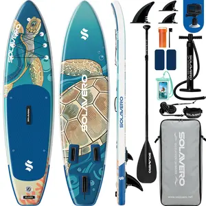 Stand Up Paddle Board 11' Inflatable SUP for Adults, Blow Up Paddle Board with Non-Slip EVA Deck 500LB Capacity Wide Board for All Skill Levels summerwins