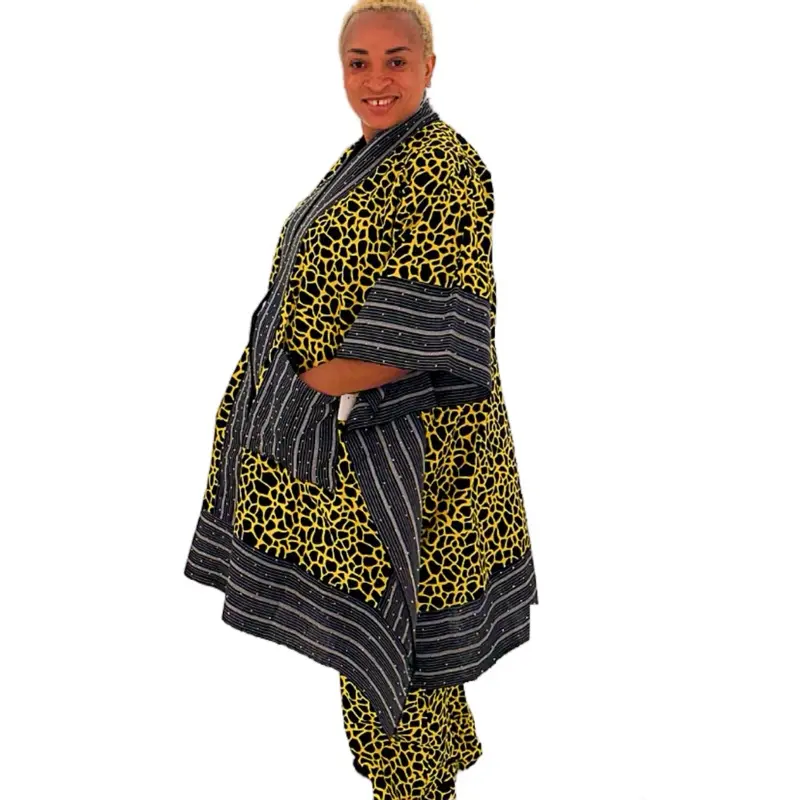 Maternity Embellished African Kimono | Duster | Asooke | Ankara | Wax Fabric | Coat dress | Overdress | Traditonal Robe | Rich Aunty  Casual  Womenswear